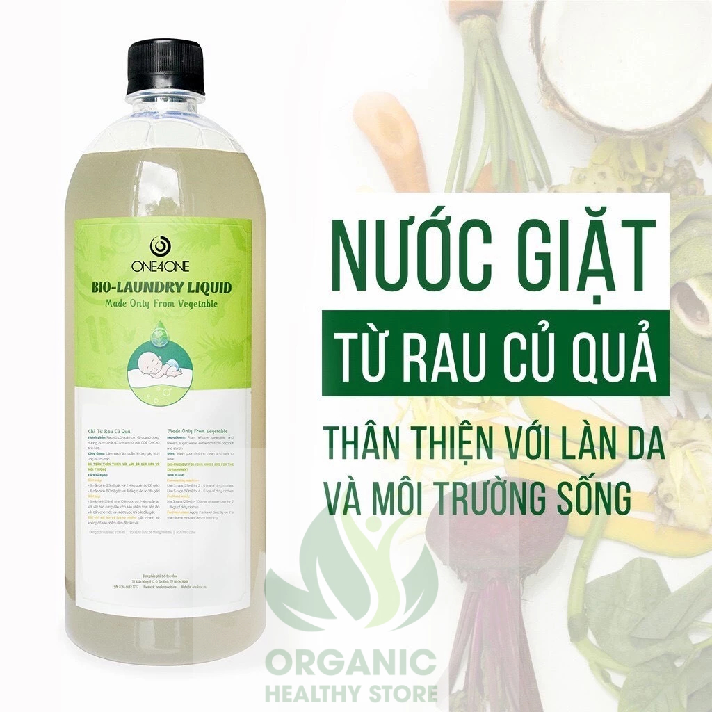 Nước Giặt Sinh Học One4One (từ rau củ quả) Bio Laundry Liquid