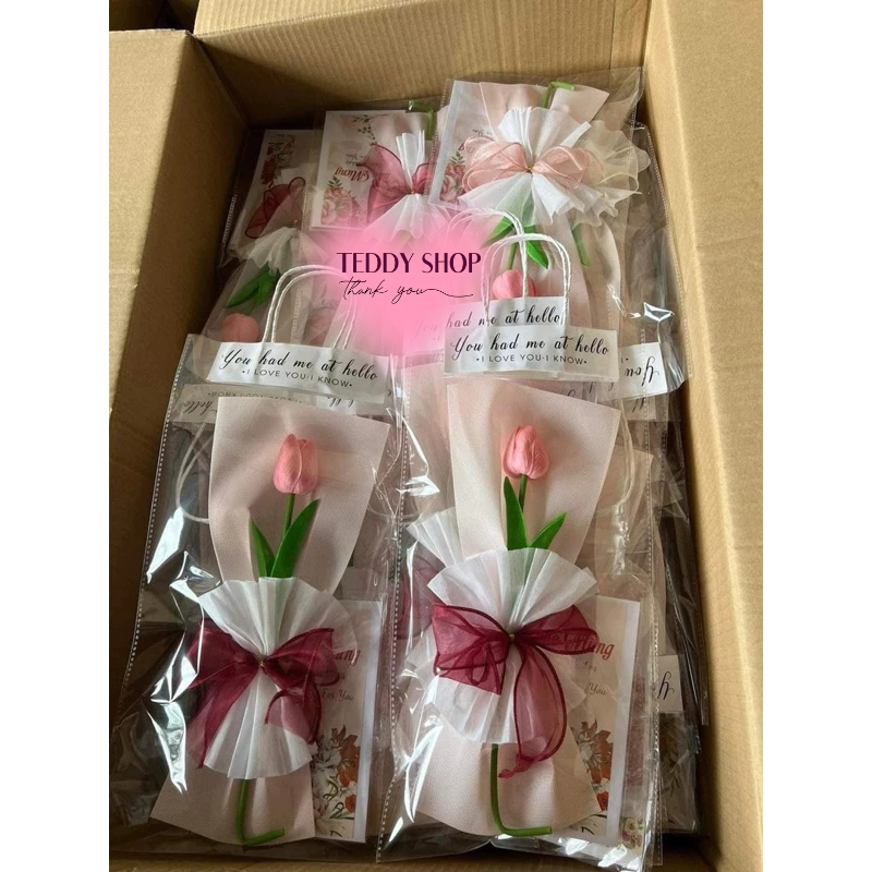 [ CÓ HỎA TỐC ] Hoa TuLip 1 Bông Kèm Túi