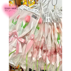 Hoa Tulip 1 Bông Kèm Túi Xinh Xắn