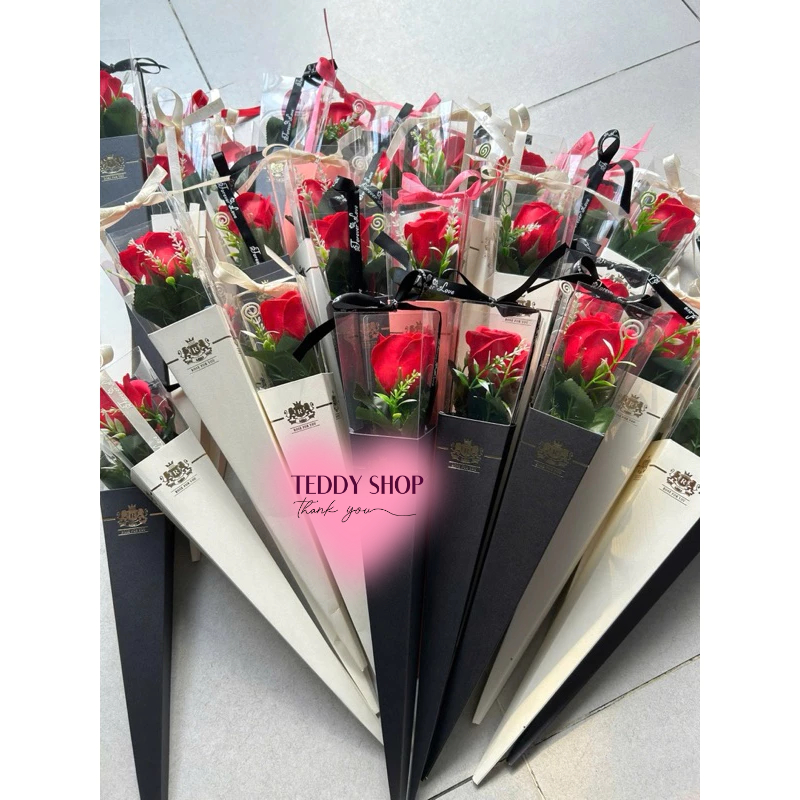 [ CÓ HỎA TỐC ] Hoa Hồng Sáp Thơm Để Hộp Mika