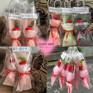 Hoa Hồng Sáp 1 Bông (Kèm Túi)