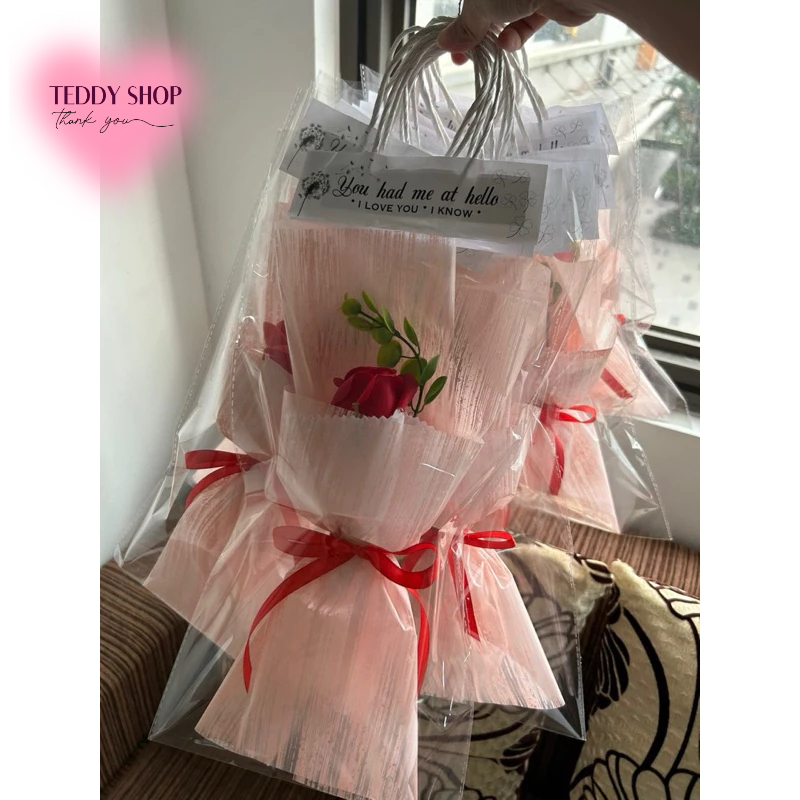 Hoa Hồng Sáp 1 Bông (Kèm Túi)