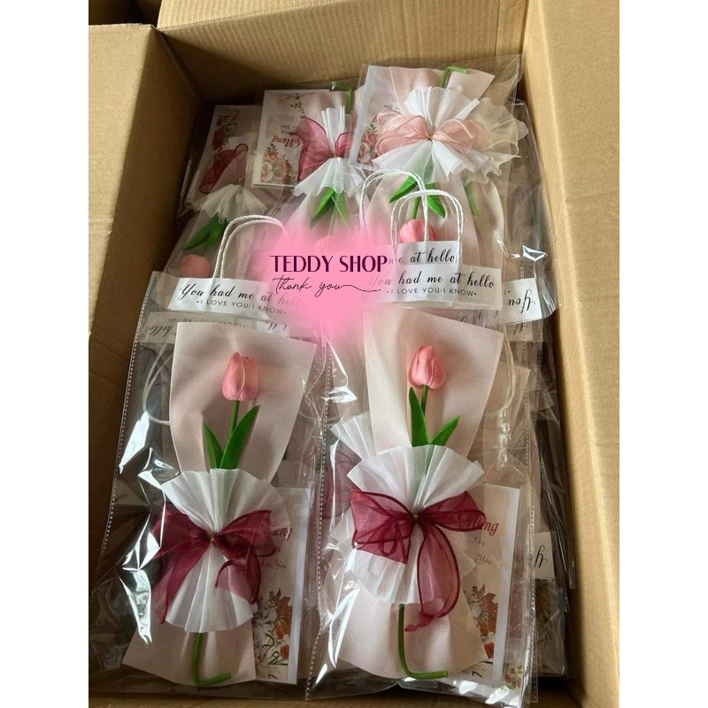 Hoa Hồng Sáp 1 Bông (Kèm Túi)