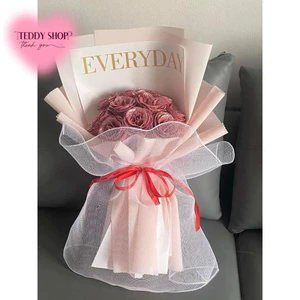 Bó hoa nhũ hồng quà tặng làm theo yêu cầu