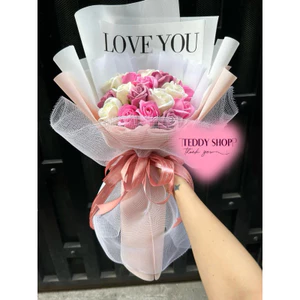 BÓ HOA HỒNG SÁP 20 BÔNG THÀNH PHẨM
