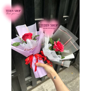 BÓ HOA HỒNG XỐP 1 BÔNG THÀNH PHẨM