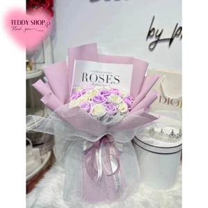 Bó hoa sáp 25 bông quà tặng làm theo yêu cầu