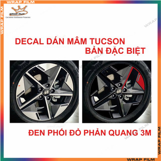 Decal dán mâm Tucson Đặc Biệt 2024 2025 ( giá bao gồm 5 bánh) - Decal cao cấp không phai màu không thấm nước