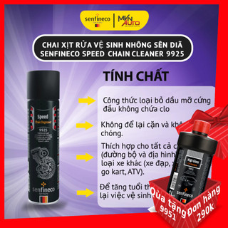 Chai xịt rửa Vệ sinh nhông sên dĩa Senfineco Speed ​​Chain Cleaner 9925 500ml nhập khẩu chính hãng ĐỨC - Mvn Auto