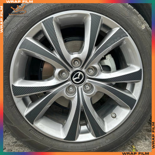 Decal dán mâm Mazda CX30 (bộ 5 bánh) - Decal cao cấp không phai màu không thấm nước