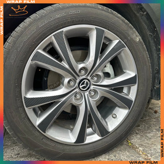 Decal dán mâm Mazda CX30 (bộ 5 bánh) - Decal cao cấp không phai màu không thấm nước
