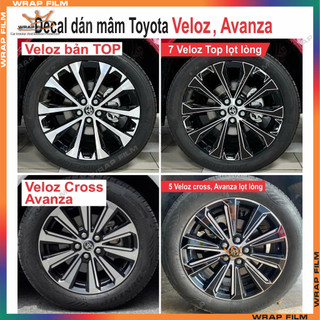 Decal dán mâm Toyota Veloz Cross , Avanza Premio ( Bộ 5 bánh)