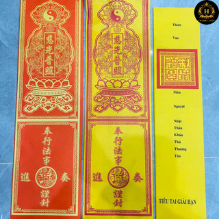 [Set 10 Lòng Sớ kèm 10 VỎ đầy đủ] - Sớ Tiêu Tai Giải Hạn