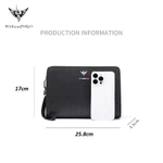 Ví Cầm Tay Nam Khóa Vân Tay Da Bò, Clutch Nam Hàng Hiệu WilliamPoLo Túi kẹp nách nam Cao Cấp WLC18 size 25.5cm — ảnh 5