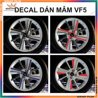 Decal dán mâm Vinfast VF5 ( giá bao gồm 5 bánh), dán thanh crom, dán màn vf5