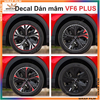 Decal dán mâm Vinfast VF6 Plus ( Giá bao gồm 5 bánh), Decal cao cấp, không phai màu, không để lại keo khi bóc ra
