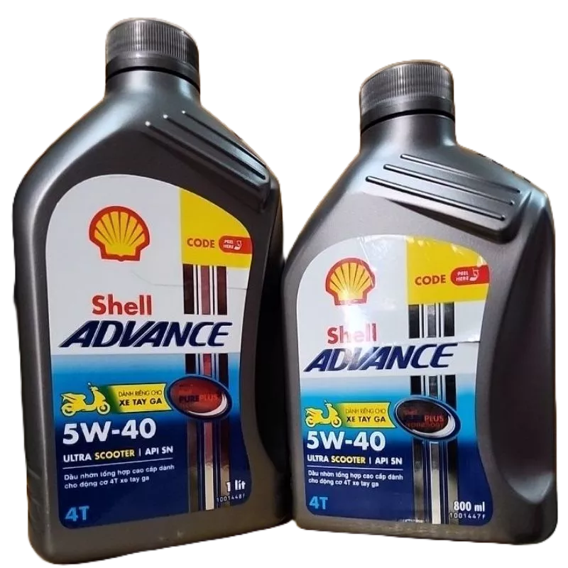 Nhớt shell Advance ultra 5W40 cho xe tay ga, nhớt xe ga shell ultra ...