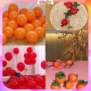 Combo 50 Quả Bóng Bay Decor Làm Quả Hồng, Quả Lựu - Xu Hướng Hottrend Trang Trí Tết 2026 Bính Ngọ BB6