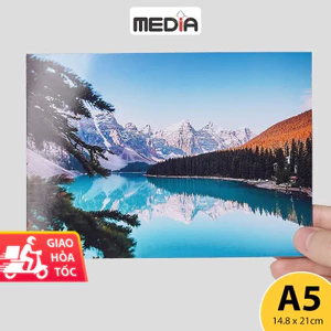 Giấy Ảnh Media 1 Mặt Bóng A5 (15x21) 230gsm 50/100 Tờ, Giấy In Ảnh Glossy Photo Paper In Hình Thẻ