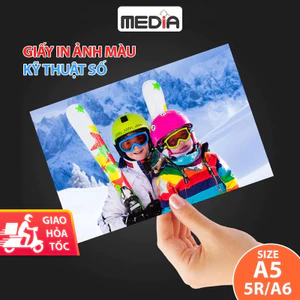 Giấy Ảnh A5/A6/5R Media 1 Mặt Bóng 100 Tờ Giấy In Ảnh Glossy Photo Paper Giấy In Màu