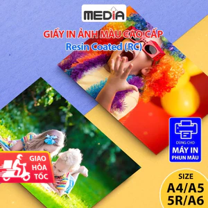 Giấy Ảnh Media 1 Mặt Siêu Bóng A4/A5/A6/5R 230/260gsm 20/50 Tờ RC Hight Glossy Photo Paper Giấy Ảnh