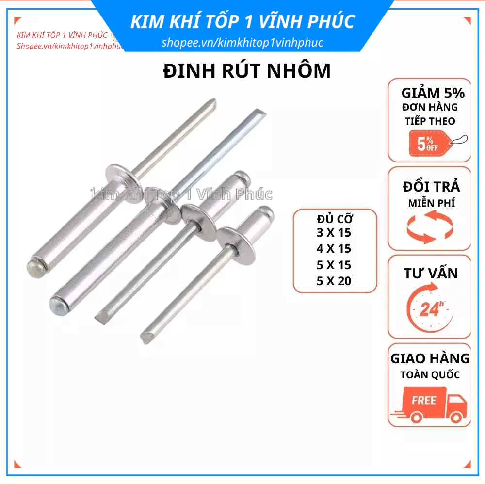 Đinh rút, đinh rút rive nhôm | Shopee Việt Nam