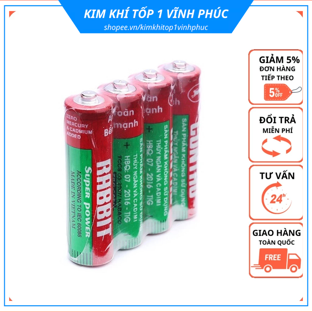 Pin tiểu AA AAA con thỏ, pin đồng hồ điều khiển | Shopee Việt Nam