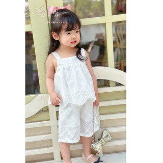 [B&G] Sét bộ thêu trắng tiểu thư sang chảnh cho bé gái từ 1-10 tuổi(10-40kg)