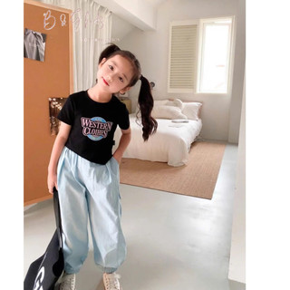 [B&G] Sét áo ngắn vạt+ quần kaki túi hộp chất cotton 4 chiều cho bé gái từ 2-12 tuổi(12-42kg)