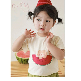 [B&G] Sét bộ áo thun dưa hấu kèm quần short xanh cho bé gái đi học đi chơi 10-40kg