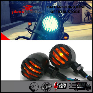 Đèn xi nhan lưới Motowolf độ pg1 cafe racer tracker
