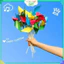 Combo 50/100 Chong Chóng Nhựa Màu Sắc Tươi Sáng 4-5 Cánh Kèm Que Cắm Trang Trí Kỷ, Yếu Lễ Hội