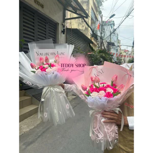 BÓ HOA PHỐI LÀM QUÀ TẶNG CỰC XINH
