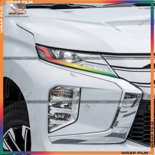 Decal dán đèn Mitshubishi Pajero Sport – Chất liệu PVC cao cấp in 3 lớp công nghệ hiện đại, siêu bền, thẩm mỹ cao.