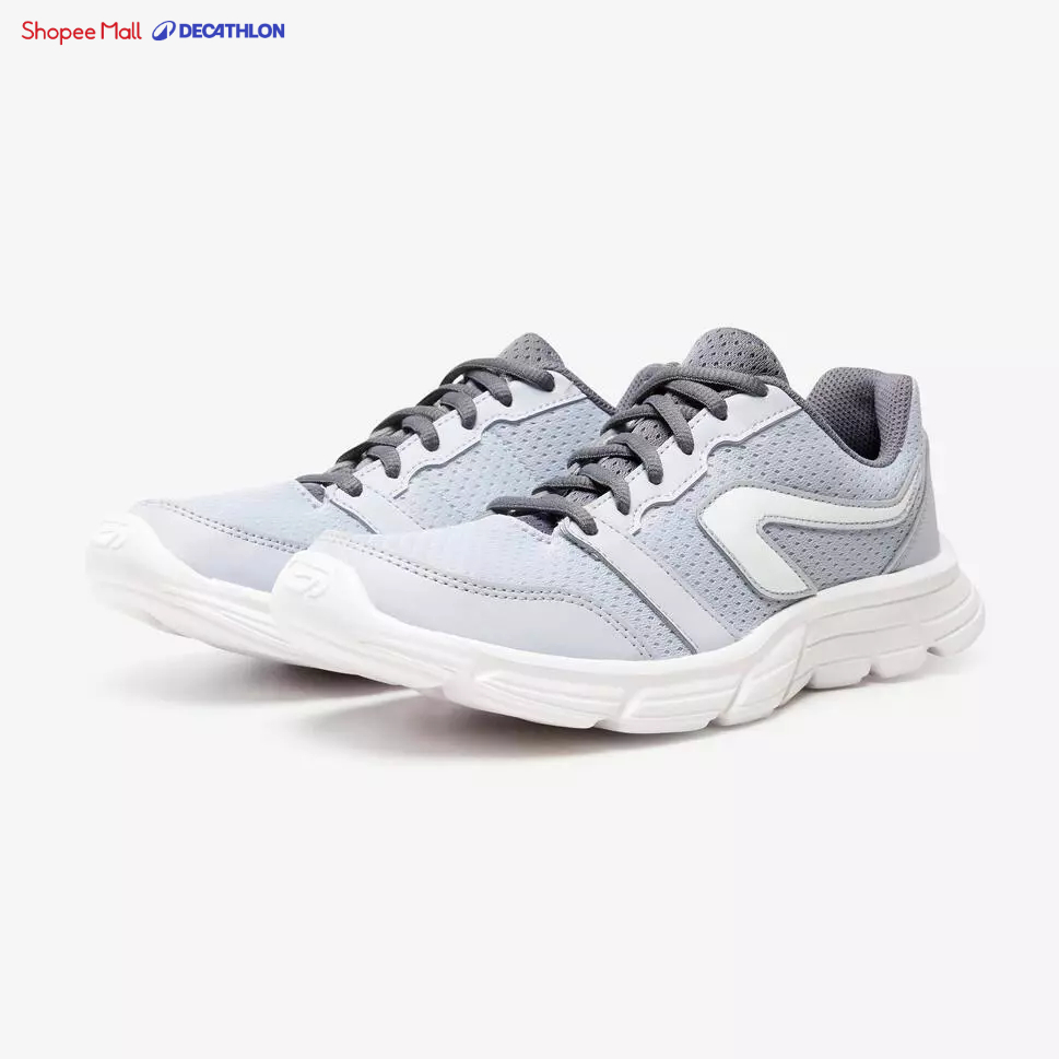 Ảnh Giày chạy bộ thể thao nữ RUN 100 Decathlon siêu nhẹ màu xám 8351800 1
