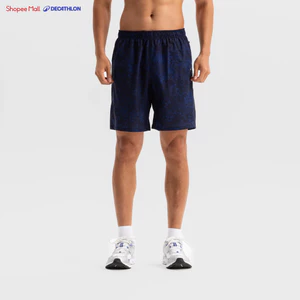 Quần short tập fitness nam nhanh khô DECATHLON 120 xanh navy mã 8927170