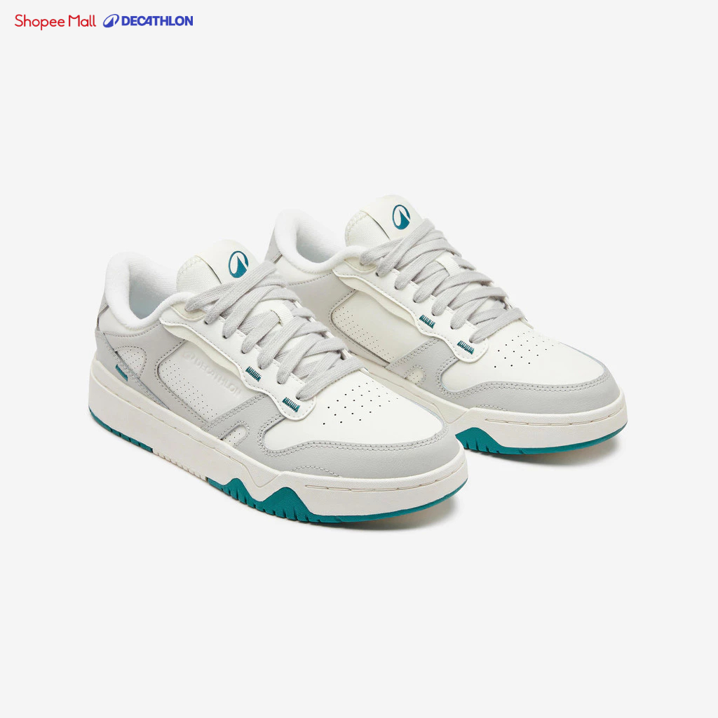 Ảnh Giày thể thao nữ DECATHLON CJ80 xám/trắng/xanh lá mã 8803375 1