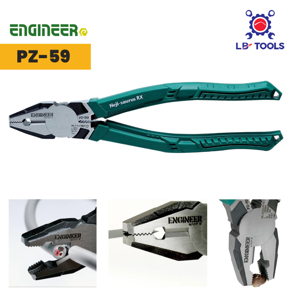 Kìm tháo ốc hỏng, kìm đa năng Engineer Nhật PZ-59 - Kìm khủng long hàm ...