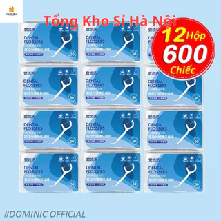 Combo 12 Hộp 600 Chiếc Tăm Chỉ Nha Khoa ,Tăm Nha Khoa Vệ Sinh Sạch Sẽ Kẽ Răng Chân Nướu Chăm Sóc Răng Miệng