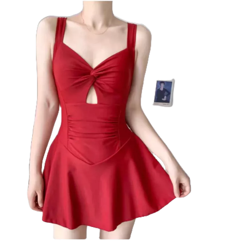 Đồ bơi 1 mảnh kín đáo có size M L XL 2XL được may 2 lớp dày dặn có sẵn mút ngực váy có quần bên trong