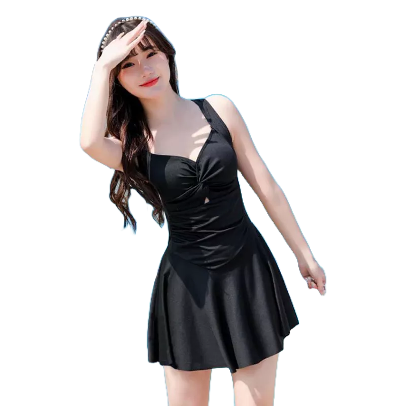 Đồ bơi 1 mảnh kín đáo có size M L XL 2XL được may 2 lớp dày dặn có sẵn mút ngực váy có quần bên trong