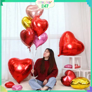 Bóng Nhôm Hình Trái Tim, Ngôi Sao – Trang Trí Phòng Cưới & Sinh Nhật Bé Yêu Lấp Lánh Hottrend BB6