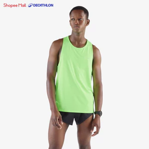 Áo ba lỗ chạy bộ nhẹ DECATHLON 900 xanh lá mã 8903114