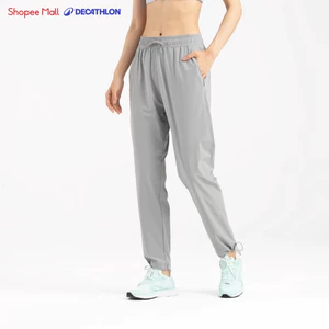 Quần dài chạy bộ nữ DECATHLON Run Dry 500 CN xám mã 8883392