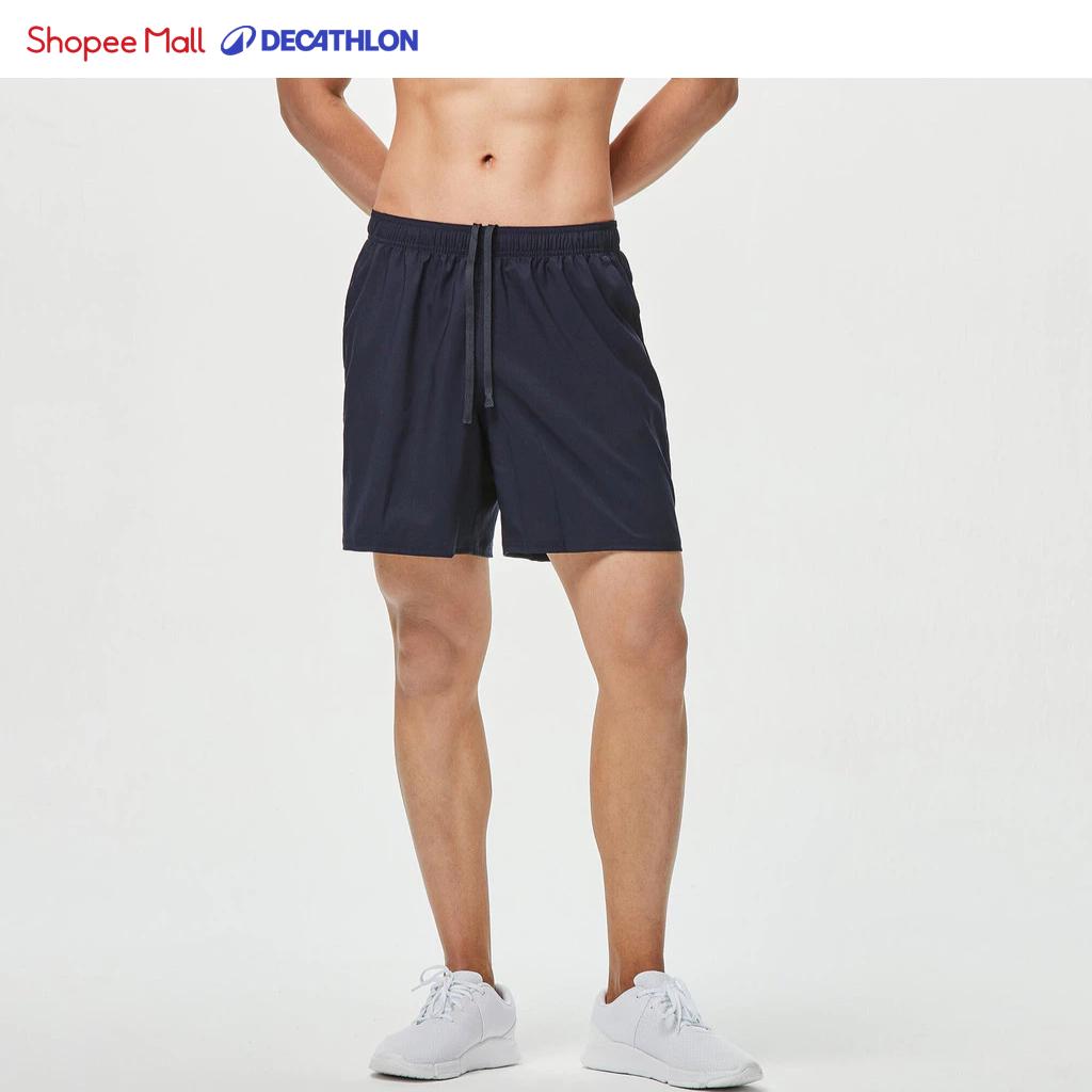 Ảnh Quần short tập fitness fst 100 cho nam xanh navy DECATHLON DOMYOS mã 8529981 1