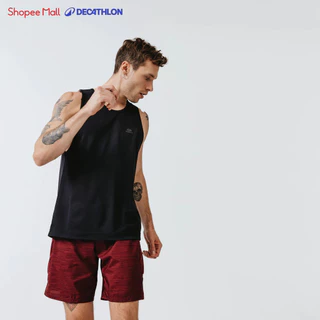 Áo thun thể thao tank top nam run dry DECATHLON chuyên chạy bộ, nhanh khô đen
