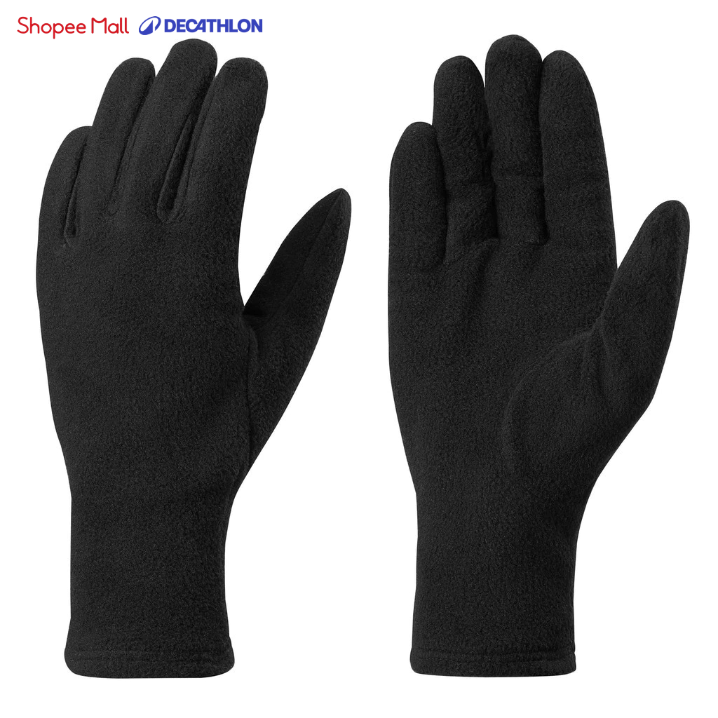Ảnh Găng tay lót nỉ giữ ấm mt100 đen DECATHLON forclaz mã 8655817 1