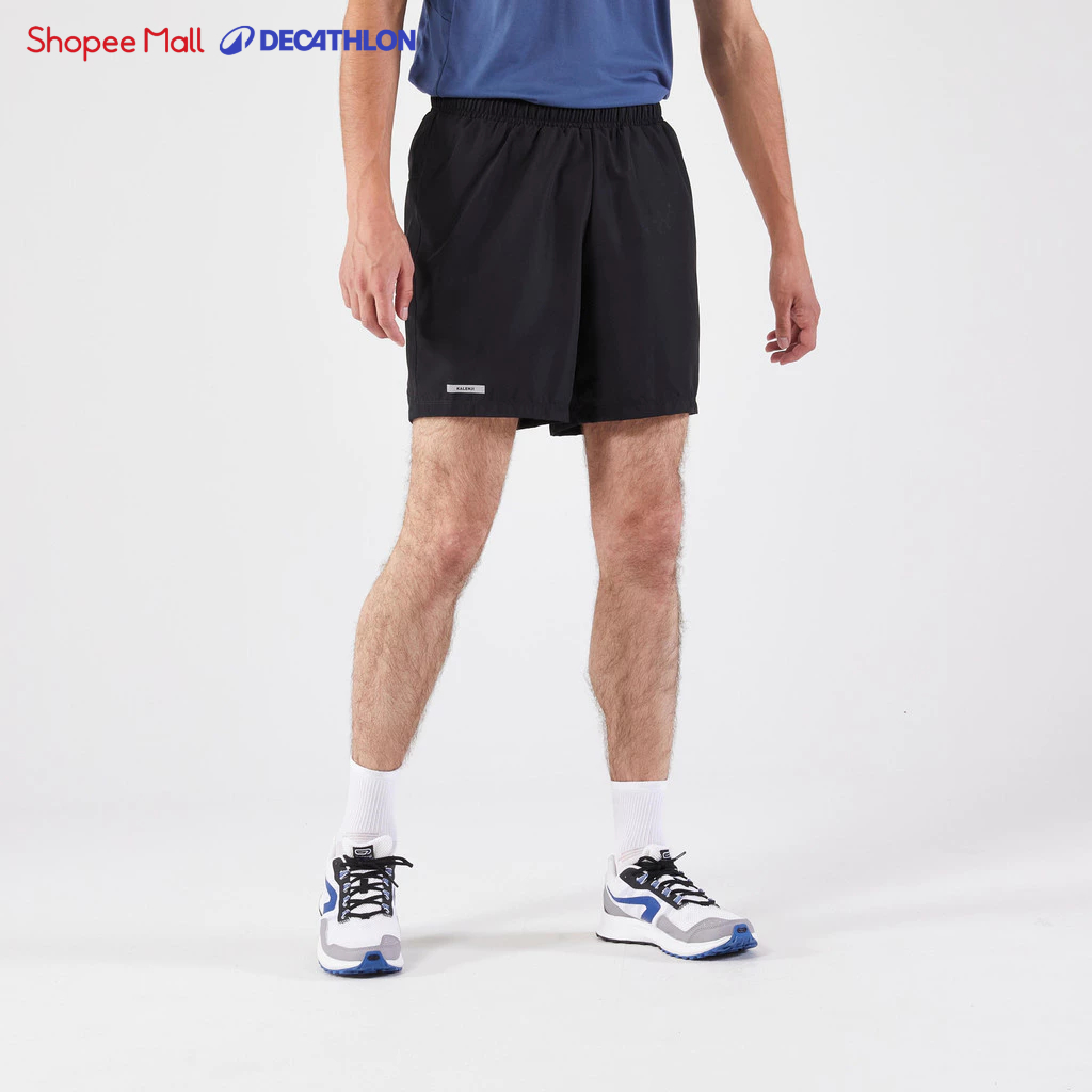 Ảnh Quần short chạy bộ nam run 100 đen Decathlon KALENJI mã 8817443 1