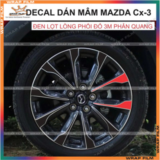 Decal dán mâm Mazda CX3 2021 ( 5 bánh) - Decal cao cấp không phai màu không thấm nước