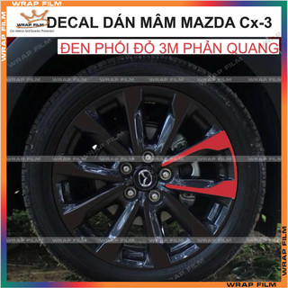 Decal dán mâm Mazda CX3 2021 ( 5 bánh) - Decal cao cấp không phai màu không thấm nước